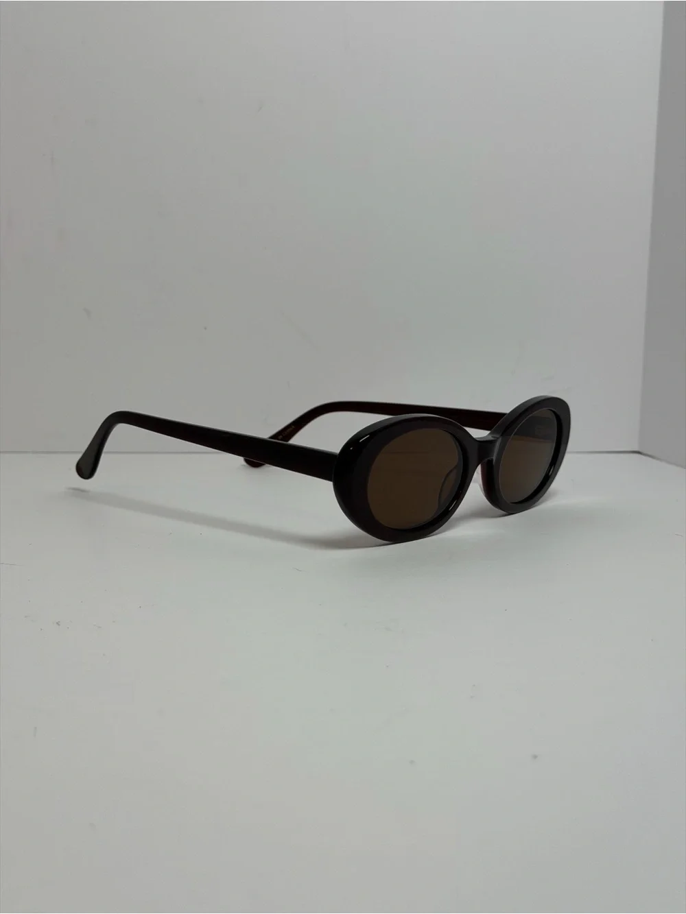 Madewell Russell Oval Retro Shape Sunglasses Beautiful Brown